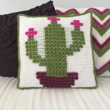 Cactus Bobble Stitch Cushion