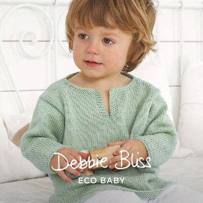 Kaftan - Jumper Knitting Pattern For Babies in Debbie Bliss Eco Baby by Debbie Bliss