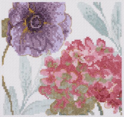 DMC Rainbow Seeds Flowers V Cross Stitch Kit - 14cm x 15cm 