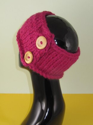 Simple Unisex Super Chunky 2 Button Headband