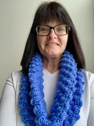 Berry Blue Puff Cowl