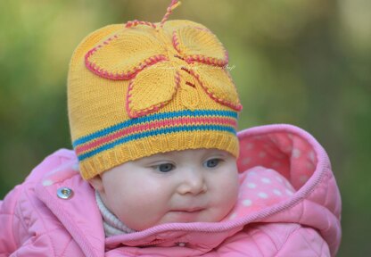 Spring Butterfly Baby Hat and Headband