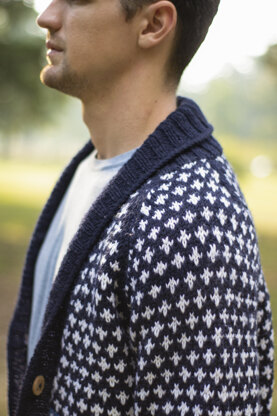 Men's Cardigan Switchback in Universal Yarn Deluxe Worsted - Downloadable PDF