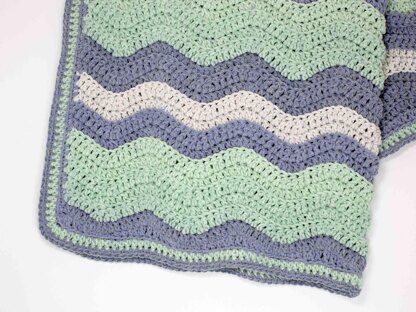The Archer Ripple Crochet Baby Blanket Pattern