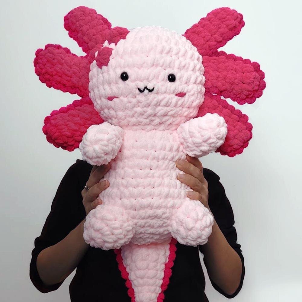 DIY Amigurumi Crochet Kit Little Axolotl / Craft Project Crochet