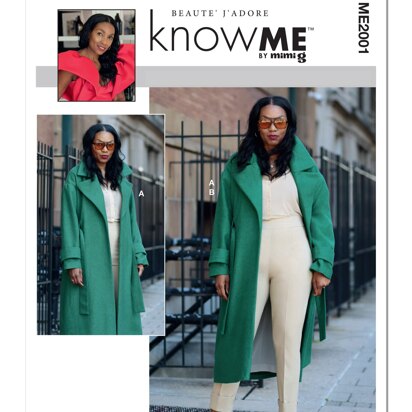 Know Me Misses' and Women's Coat and Trousers by Beaute' J'adore ME2001 - Sewing Pattern