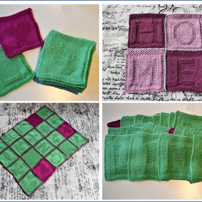 SQUARES incl. A-Z and 12 motifs - knitting pattern