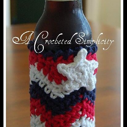 "Chasing Chevrons" Glass Bottle or Soda Can Cozy