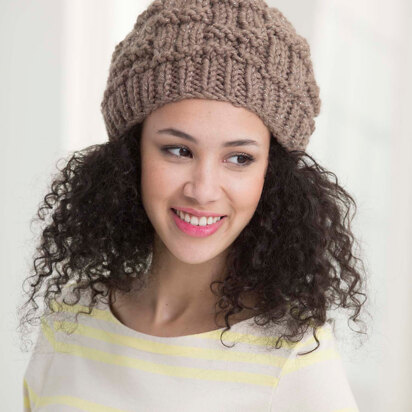 Ridge Ribbed Hat in Lion Brand Wool-Ease Thick & Quick - L32409