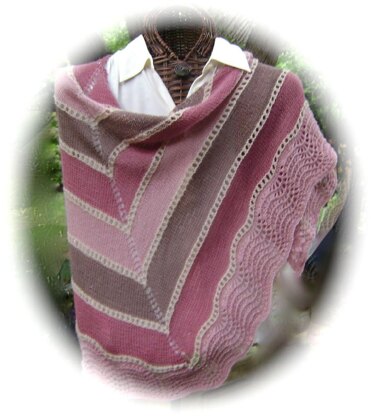 Raspberry Parfait Shawl