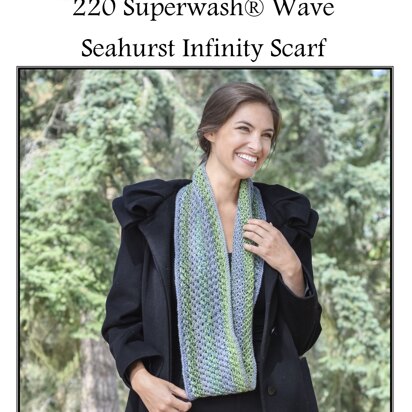 Seahurst Infinity Scarf in Cascade 220 Superwash Wave - WA3695 - Downloadable PDF