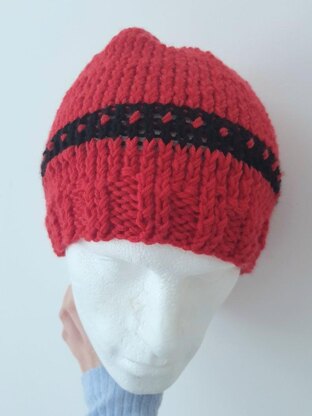 Flat knit basic beanie