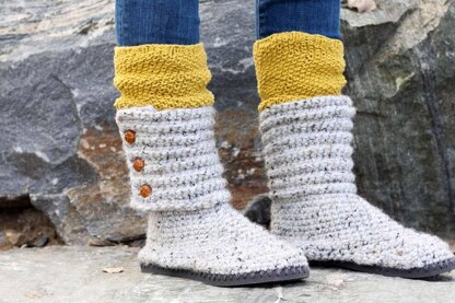 Crochet boots with hot sale flip flop soles pattern