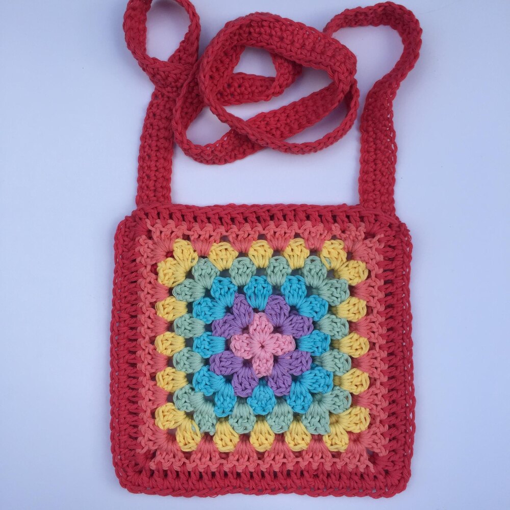 Crochet Bag Rainbow Granny Square Bag Crochet Purse Crochet 