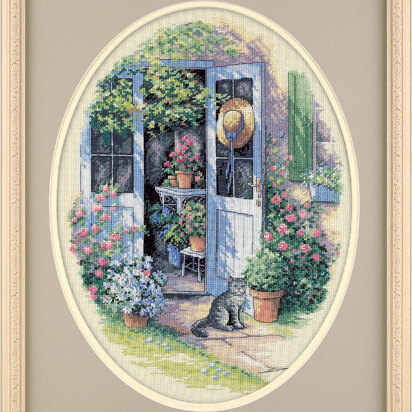 Dimensions Counted Cross Stitch Kit: Garden Door Cross Stitch Kit - 12 x 16in