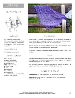 Pressed Violets Shawl