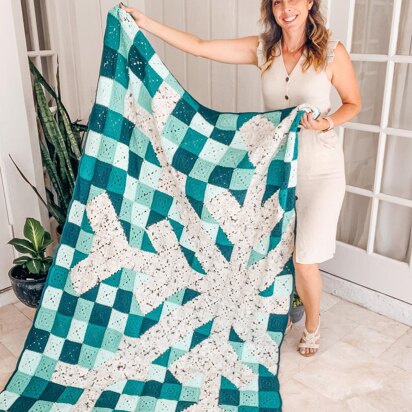 Granny Square Snowflake Blanket