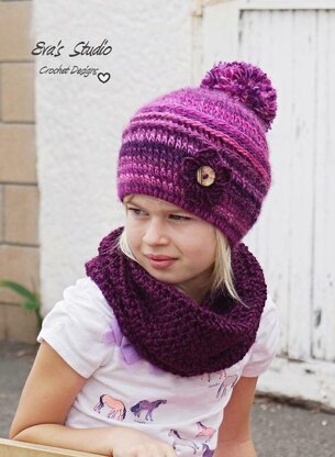 Crochet Hat and Neck Warmer