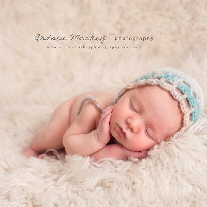 Easy Newborn Mohair Bonnet