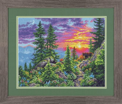 Dimensions Sunset Mountain Trail Counted Cross Stitch Kit - 35.5 x 28cm