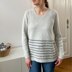 Ripple Stripes V-neck