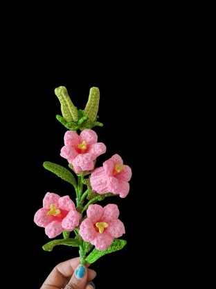 Crochet Canterbury bells flowers