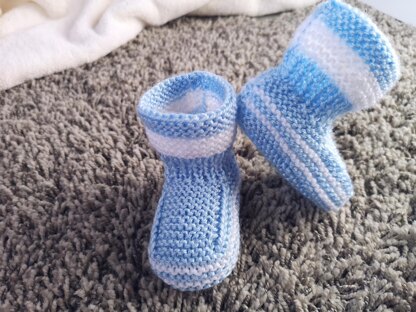 Blue Baby Booties