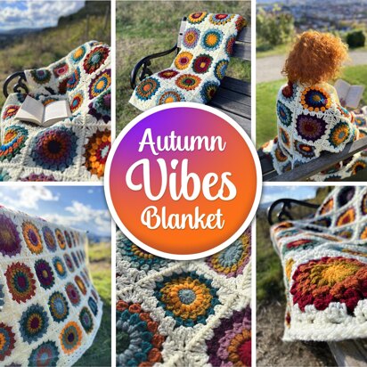 Autumn Vibes Granny Square Blanket