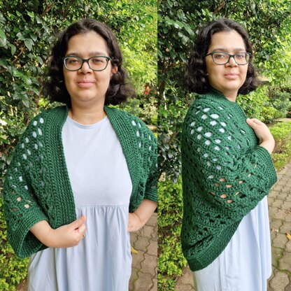 Forest Leaves Cocoon Shrug
