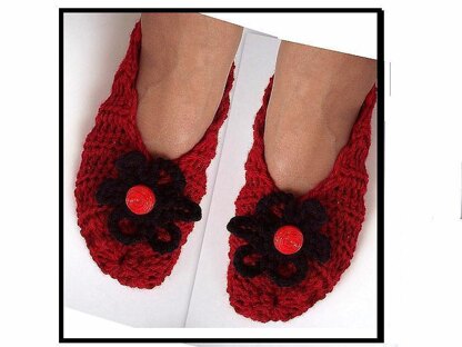 676 CROCHET SLIPPERS, rib stitch, baby to adult