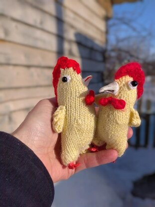 Funny rooster knitting pattern