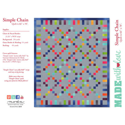 Moda Fabrics Simple Chain Quilt - Downloadable PDF