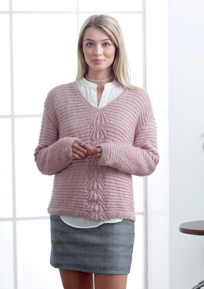 Ladies Sweater Larger Sizes in King Cole - 5026 - Leaflet
