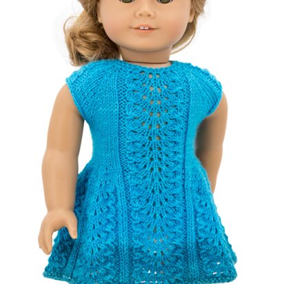 Bluebird Dress for 18 inch dolls, Doll Clothes Knitting pattern