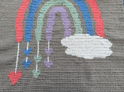 Rainbow Boho Baby Blanket