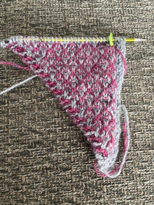 Slip stitch part shawl