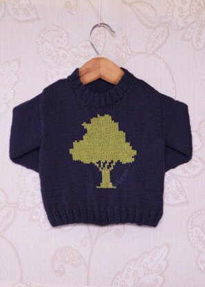 Intarsia - Tree Silhouette Chart - Childrens Sweater