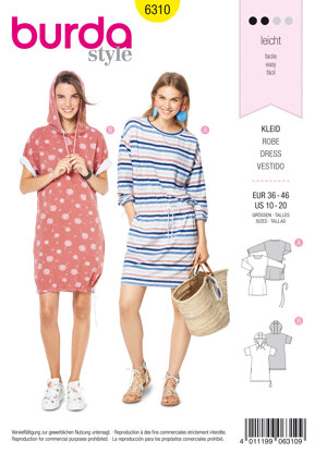 Burda Style Misses' Shirt Dress B6310 - Paper Pattern, Size 10-20