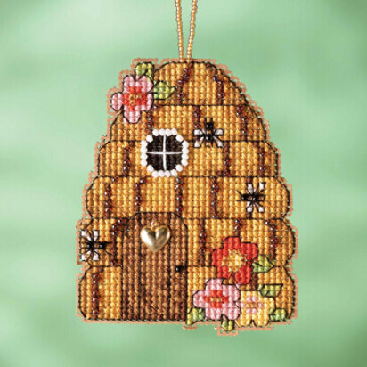 Mill Hill Beehive House Cross Stitch Kit - 2.5inw x 3.5inh