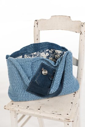 Denim shoulder bag