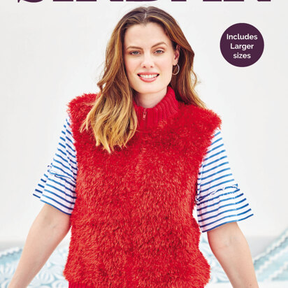 Zipped Gilet in Sirdar Funky Fur - 8239 - Downloadable PDF - knitting pattern