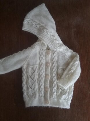 Lace Baby Hoodie and Cardigan