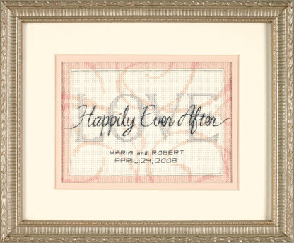 Dimensions Happily Ever After Wedding Record Cross Stitch Kit - 18cm x 13cm