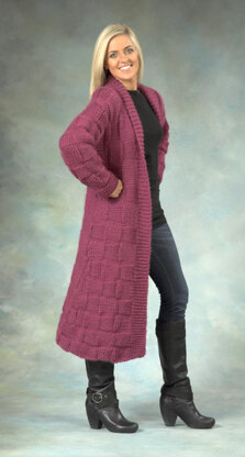 Woman’s Coat in Plymouth Yarn De Aire - 2368 - Downloadable PDF