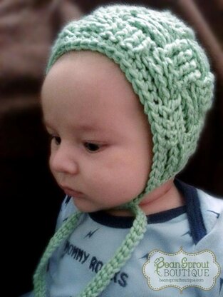 Basket Weave Baby Bonnet