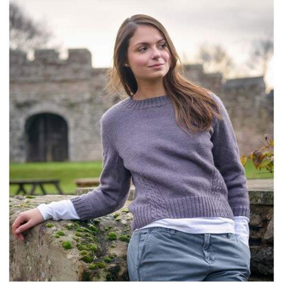 Travelling Cable Sweater in The Fibre Co. Cumbria Fingering - Downloadable PDF