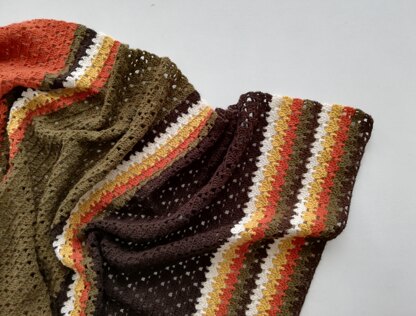 "Autumn glory" Retro Crochet blanket