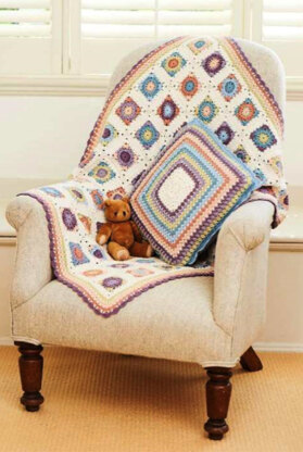 Violet Baby Blanket & Cushion by Helen Boreham