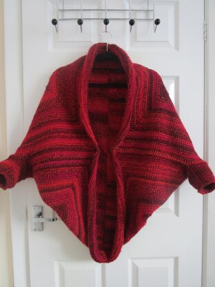 Mitered Squares Cocoon Shrug