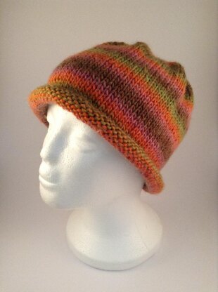 Easy Stripes Rolled Brim Beanie Hat